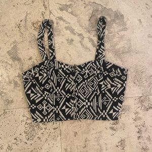 Forever 21 Aztec print crop top